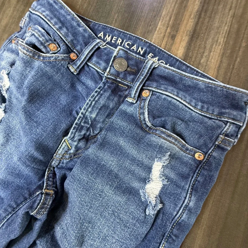 American Eagle Outfitters Slim Fit Distressed Medium Wash Jeans‎ Mens Size 26x28